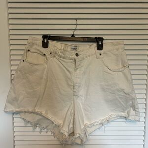 Abercrombie & Fitch High Rise Denim Dad Shorts